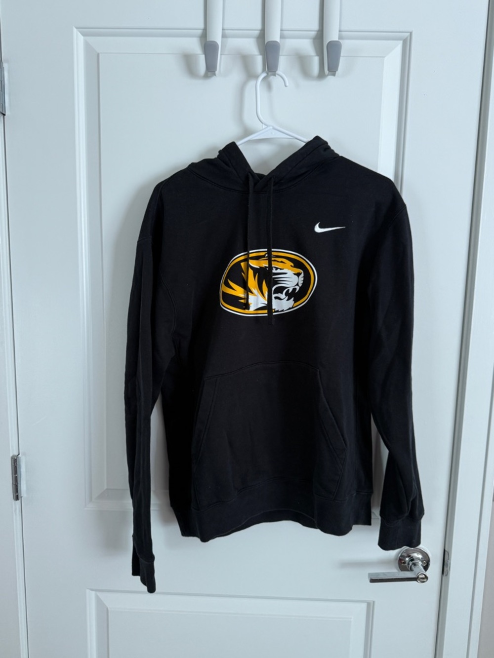 Nike Black Hooded Pullover with Yellow & White Tiger Logo